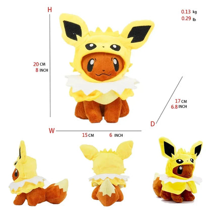 Eevee Cos Umbreon Espeon Jolteon Flareon Glaceon Vaporeon Sylveon Leafeon Plush Toys Stuffed Soft Stuffed Animal Plushies 20CM