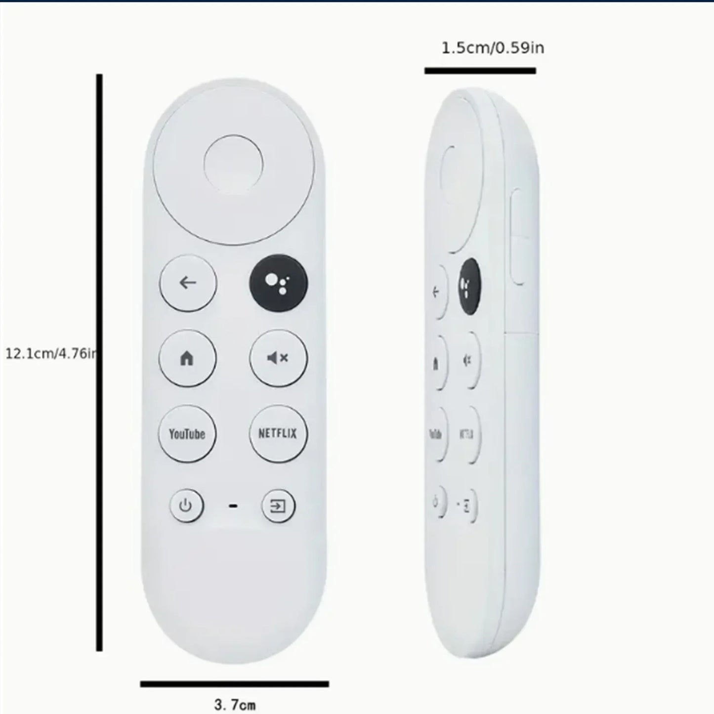 Google Chromecast Remote Control Replacement G9N9N Voice Streaming Media Player 4k Snow