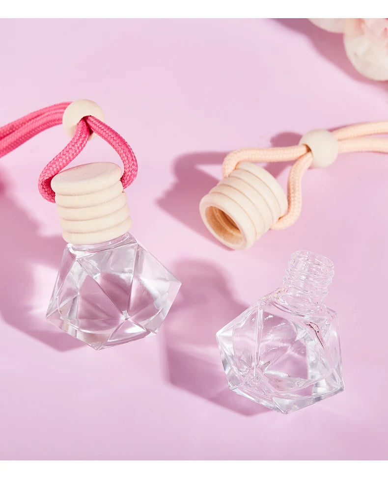 4pcs Pink car fragrance car interior accessories, perfume pendant car supplies, fresh air car fragrance