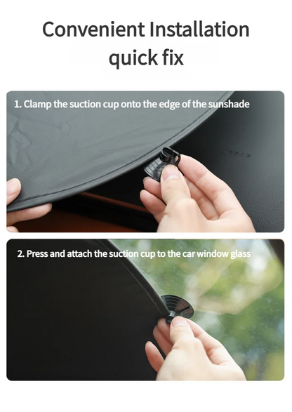 UV-Reflective Car Sun Shade Cover Rear Windshield Sun Protection Sunshade Heat-Isolation Car Privacy Curtains Foldable Storage