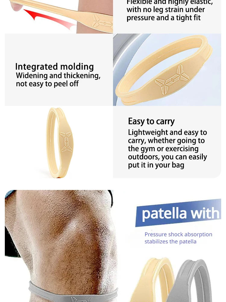 Basketball Kneepad Breathable Silicone Shock-Absorbing Sports Fitness Knee Protector Patella Belt Fixed Patellar Support