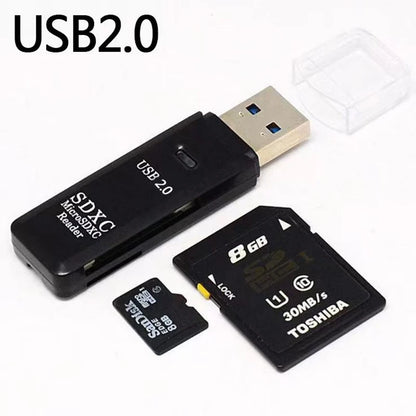 USB3.0/2.0 Micro SD Card Reader,5Gbps 2-in-1 SD Card Reader to USB Adapter,for SDXC, SDHC,MMC,Micro SDXC,Micro SD,Micro SDHC