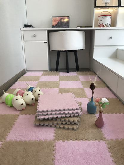 Soft Plush  Baby Play Mat EVA Foam Children's Carpet Interlocking Exercise Tiles Floor Carpet And Rug for Kids Pad 30*30 CM