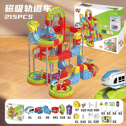 Sell Well Anti-Gravity Magnetic Attraction Track Train Changeable Magnetic Magic Rail Car Electric Train Toy