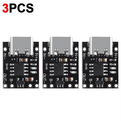 1-20PCS Universal USB Type C Charging Board 3.7V Lithium Battery Charger Board Over Module with Protection Circuit Connectors