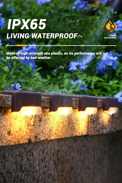 1~12PCS Solar Deck Light Outdoor IP65 Waterproof Solar Power Garden Lamps for Railing Stairs Step Fence Yard Patio Pathway