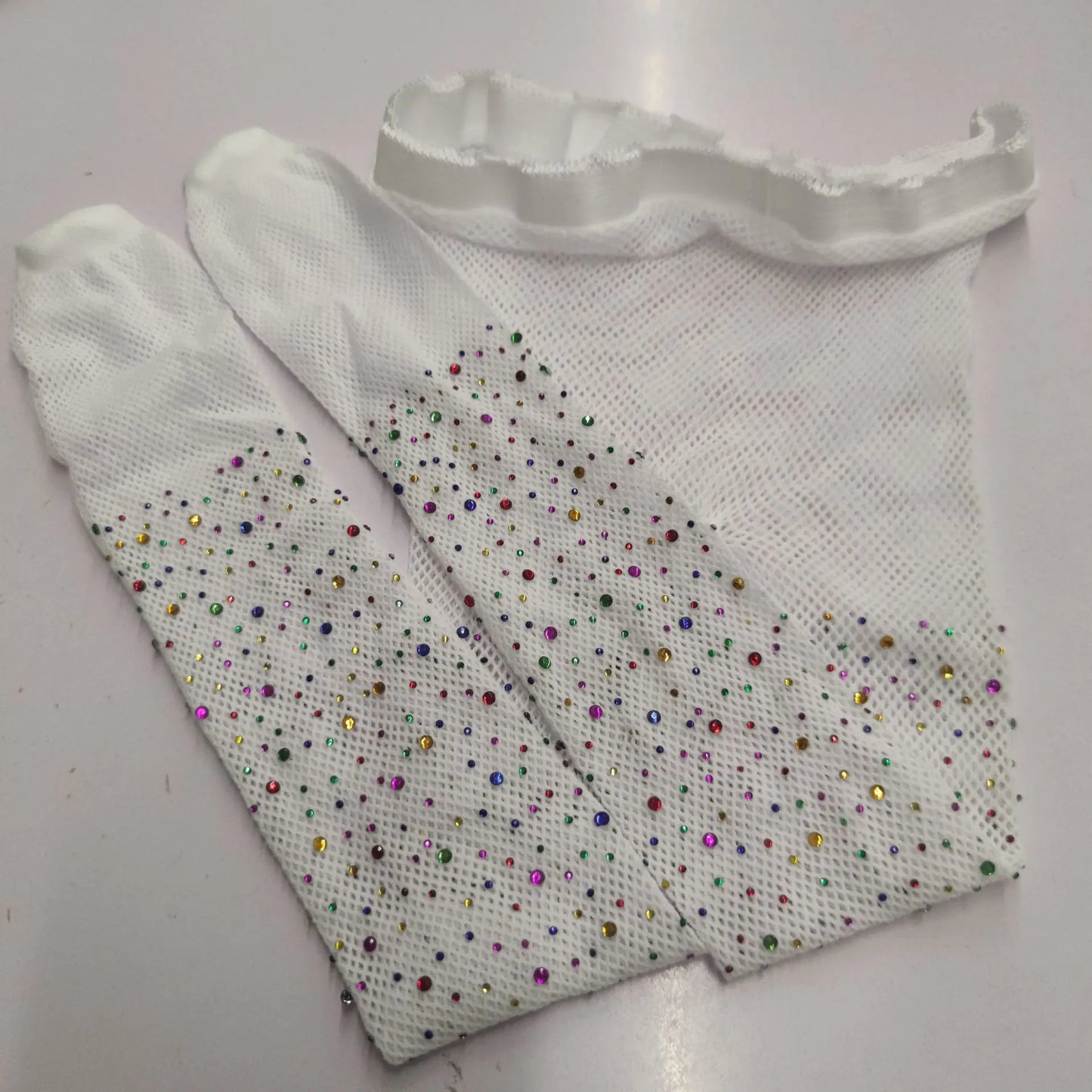 Kids Girl with Rhinestone Fashion Fishnet Stockings Hollow Lace Glitter Pantyhose for Children Girl Summer Mesh Baby Hosiery