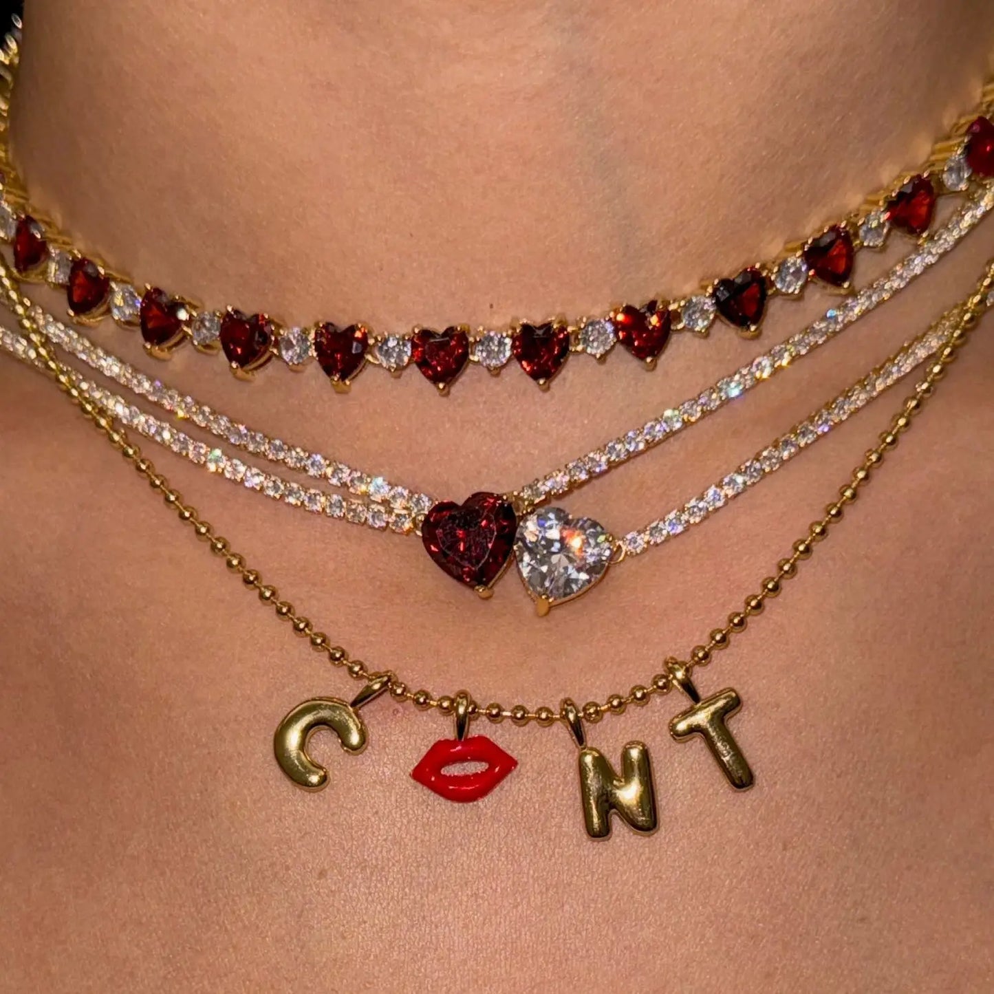 Y2K fashion heart-shaped flower colored lip pendant, suitable for DIY necklaces, bracelets, keychains, bag buckles