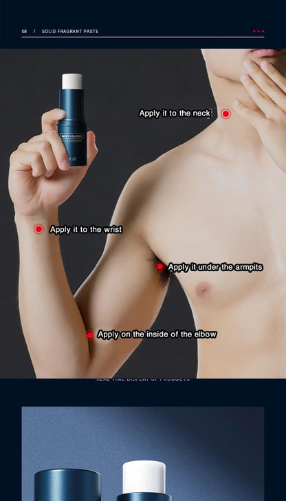 Fanzhen Men's Solid Cologne - Light and Fresh Scent, All-Over Use, Portable Stick for On-the-Go Convenience