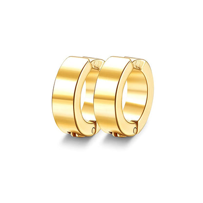 1 Pair/9 Pairs Non-Piercing Earrings Stainless Steel Clip On Hoop Earrings For Men Women Paved CZ Ear Clip Earrings Set