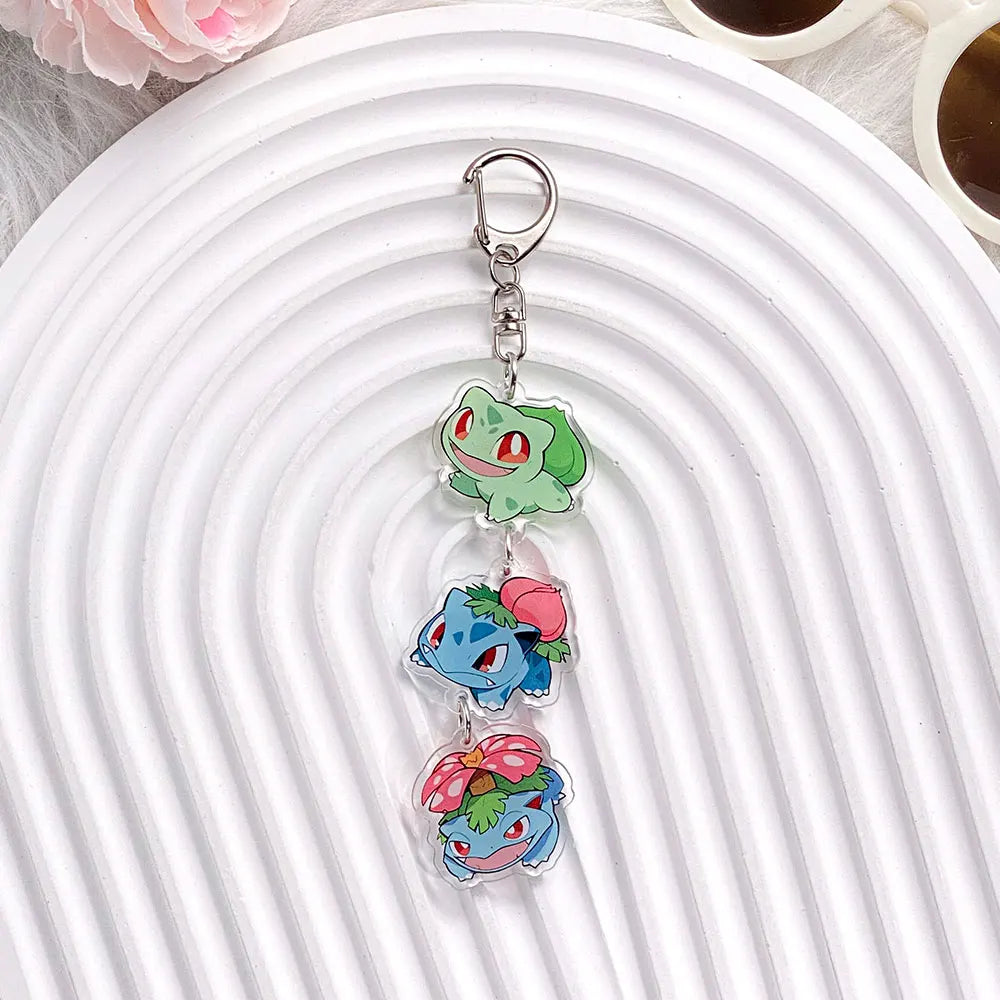 Pokémon Characters Pikachu Bulbasaur Jigglypuff Acrylic Keychain Bag Charms Accessories Backpack Pendant Key Holder Friend Gifts