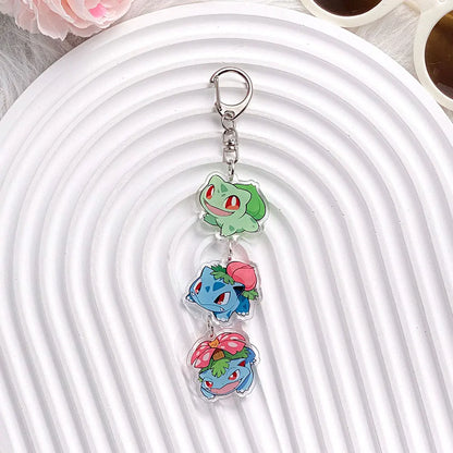 Pokémon Characters Pikachu Bulbasaur Jigglypuff Acrylic Keychain Bag Charms Accessories Backpack Pendant Key Holder Friend Gifts