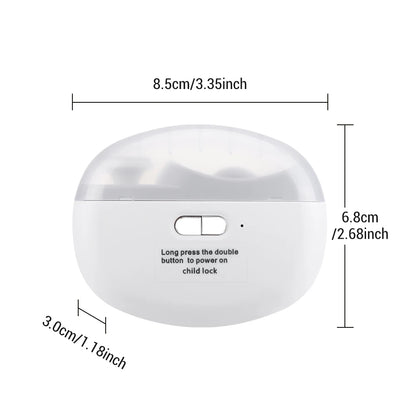 Electric Nail Clipper 2 in 1 Grinding and Polishing with Light Automatic Nail Trimmer Rechargeable Nail Cutter Manicure