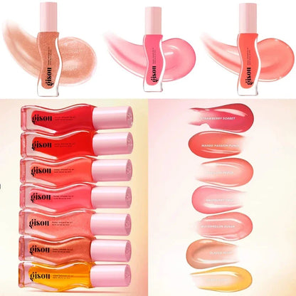 Gisou New Colors Full Range Of Long-lasting Moisturizing Raspberry Swirl Lip Oils Lip Gloss Care Lip Plumping Exfoliating Gloss