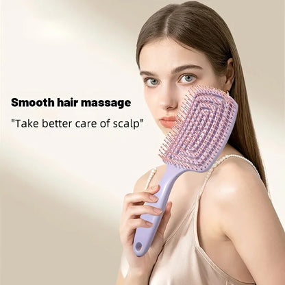 WANMEI Volumizing Detangling Hair Massage comb Hair Massage Comb with Hollowed-Out Design hair styling tools for real hair wigs