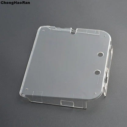 1piece Clear Crystal Protective Case Cover Hard Shell Skin for 2DS + Anti Dust Film For 2DS Screen protector