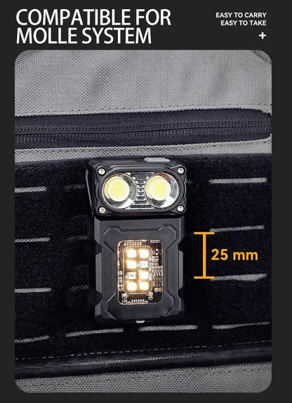 Multifunctional Ajustable Angle LED Flashlight Outdoors Mini Work Light Portable Magnet USB Rechargeable Camping Light