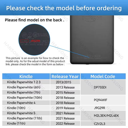 Case For Kindle Paperwhite 2024 2022 2021 Colorsoft 1 2 3 5 6 10th 11th 12th Generation 6 6.8 7in Magnetic Pouch Cover Shell