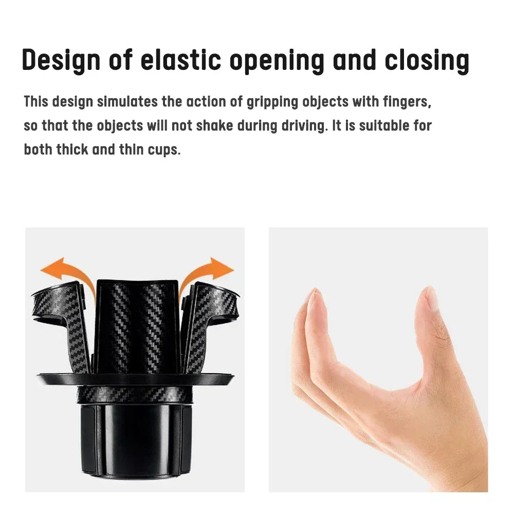 2026 Car Cup Holder Multifunction Adjustable Dual Cup Holder Expander Adapter Car Cup Mount Mobile Phone Holder