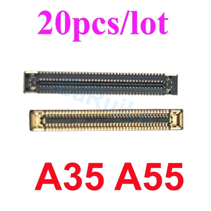 20pcs USB Charging FPC Connector on Mother Board For Samsung  A31 A71 A72 A52 A53 A22 A12 A02S A05 A40 A70 Charger Plug on Board