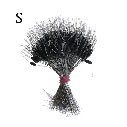 300Pcs Professional Fishing Float Stopper Silicone Space Bean Oval Bobber Anti-Strand Resistance for Fish Line Gear