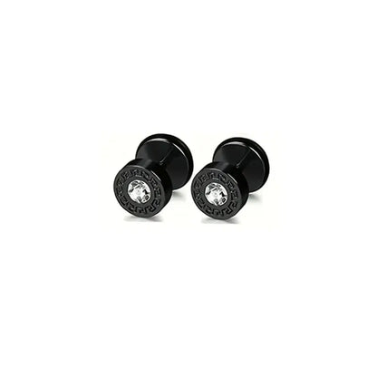 1-5 Pairs Stainless Steel Earrings Cross Dangle Hinged Earrings, Cubic Zirconia Stud Earrings For Men, Ear Piercing Jewelry