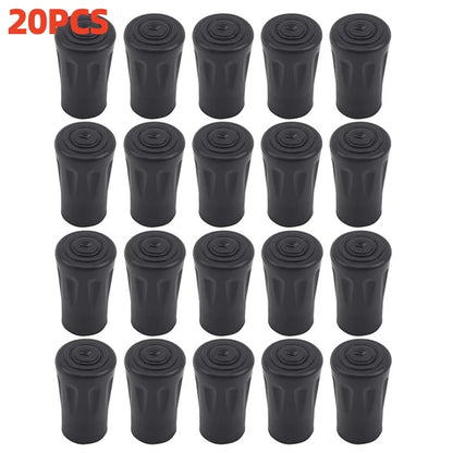 20pcs Non-slip Trekking Sticks Protector Cap Tip Walking Stick Bottom Pads Cover Buffer Lightweight for Climbing Hiking
