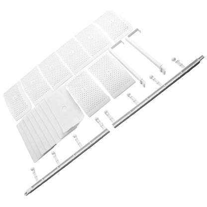 Wall Mounted Air-Conditioning Baffle Adjustables Anti Direct Blowing Windshield Baffles with 8 Leaves Air-Diverter Cover