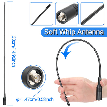 AM-771 Air Band SMA-Female Antenna 108-136MHz for Quansheng UV K5 (8) K6 Baofeng UV 5RH 21 PRO V2 UV-98 Walkie Talkie Ham Radio