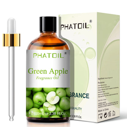 PHATOIL 100ml Fruity Fragrance Oil for Diffuser Candles Making -Coconut & Vanilla Strawberry Lemon Peach Aroma Essential Oils
