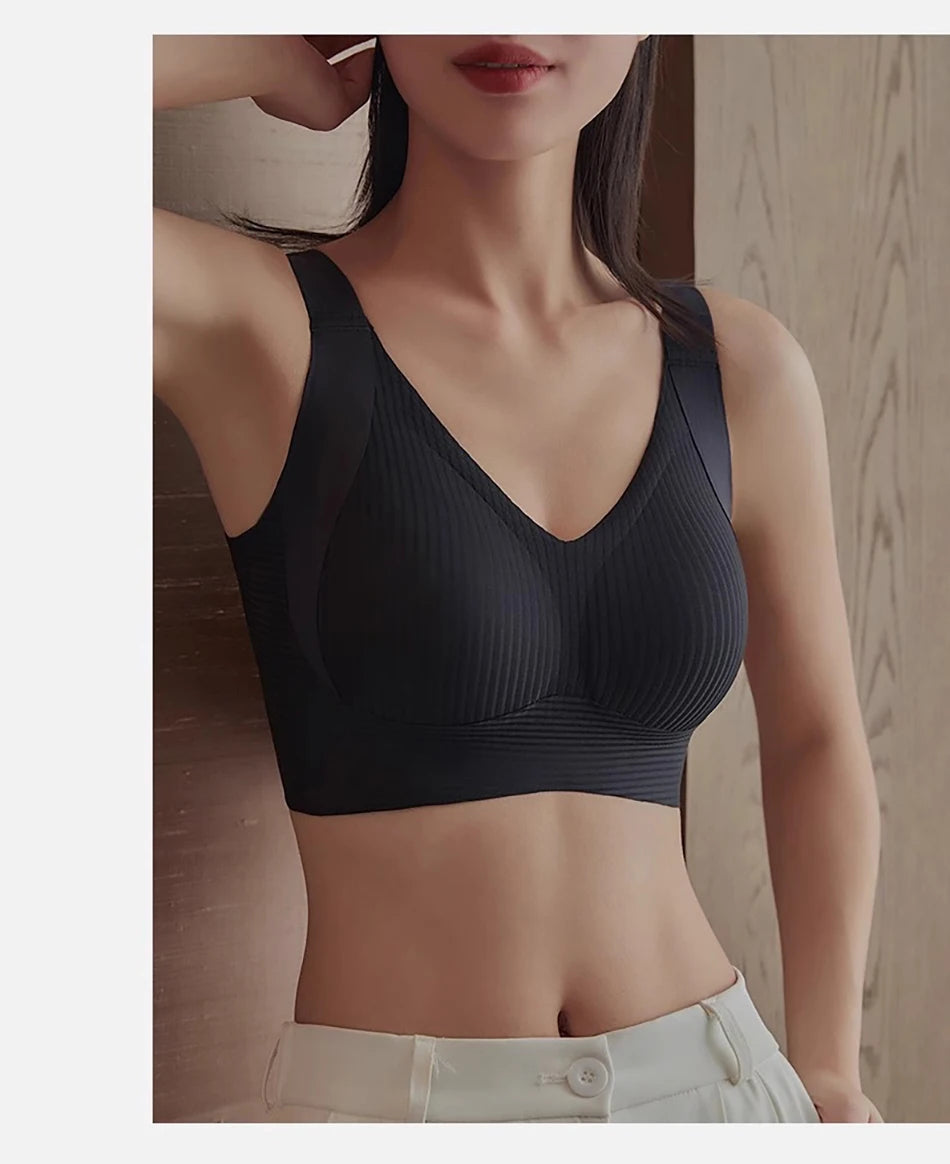 Women Maternity Bra Non Slip Shoulder Strap Bralette Simple and Casual No Underwire Padded Full Cup Size Adjustable Underwear