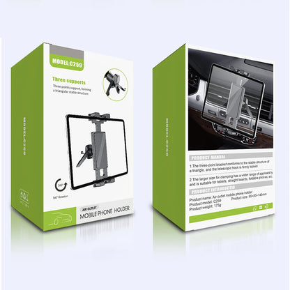 Car Tablet Holder 360Rotation Universal Adjustable Car Air Vent Mount Stand for iPhone iPad Air Mini Samsung Fold Xiaomi Tablets