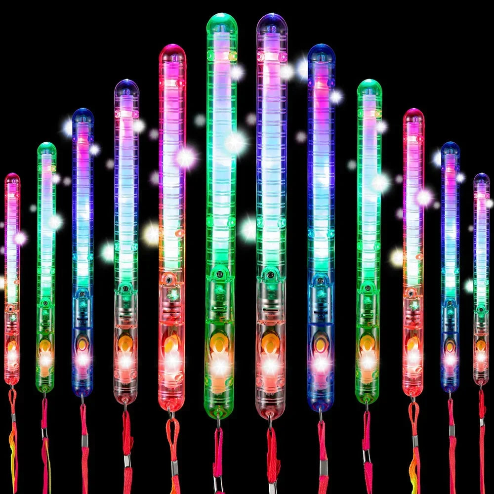 Glow Sticks Fiber Optic Light Up Wands LED Night Lighting Props for Birthday Wedding Dark Parties Concerts Christmas Halloween