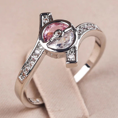 1 Pc Delicate Synthetic Zircon Ring Fashionable and Suitable for Birthday Gift Rings, Suitable for All Seasons