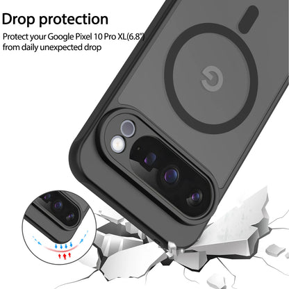 Matte Translucent Magnetic Case For Google Pixel 10 9 10pro 9pro 10pro XL 9A For Magsafe Wireless Charge Shockproof Cover
