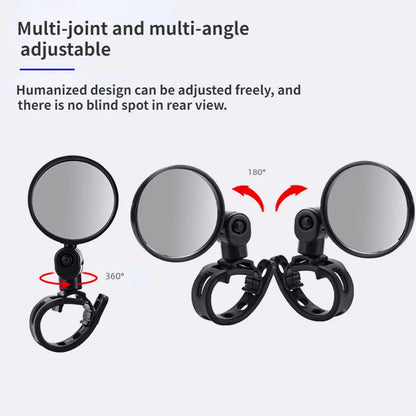 2PCS Bicycle Rearview Mirror 360 Degree Adjustable Rotatable Universal MTB Bike Handlebar Rear View Mirrors Cycling Accessories