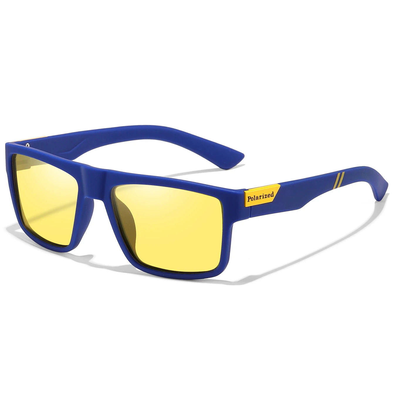 Retro Style Square Frame Polarized Cycling Sunglasses Men Night Vision Car Driving Sunglass Dirt Bike Motorcycle Glasses UV400