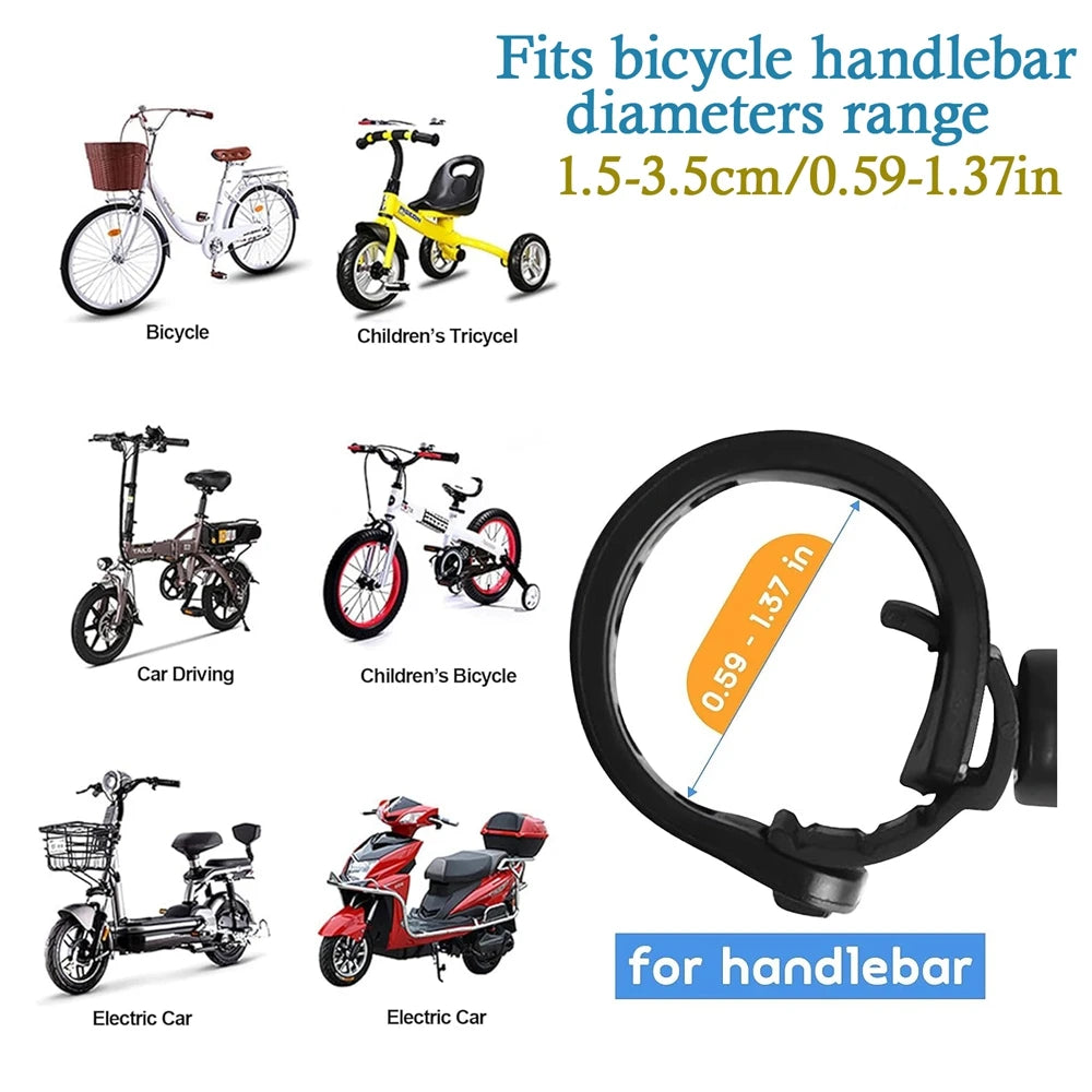 2PCS Bicycle Rearview Mirror 360 Degree Adjustable Rotatable Universal MTB Bike Handlebar Rear View Mirrors Cycling Accessories