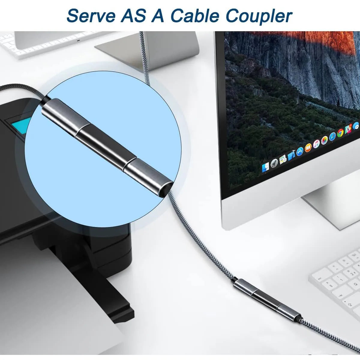 USB C Female to Female Adapter USB C 3.1 Coupler for Connecting Two Type C Cable, for Phone Tablet and Extension Connecto