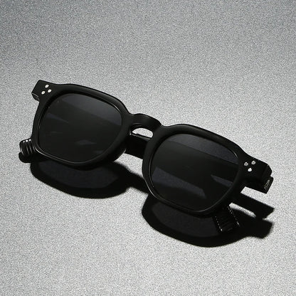 New Polarized Sunglasses Unisex Metal Core CP Square Sun Glasses Rivets Women Shades Driving Glasses