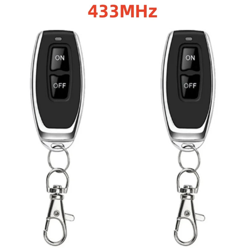 433Mhz Wireless Remote Control Switch AC 110V 220V 10A Relay 1CH Receiver Controller and 2 botton RF433 Mhz Transmitter
