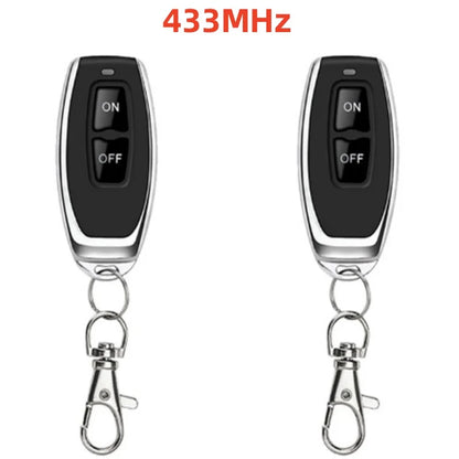 433Mhz Wireless Remote Control Switch AC 110V 220V 10A Relay 1CH Receiver Controller and 2 botton RF433 Mhz Transmitter