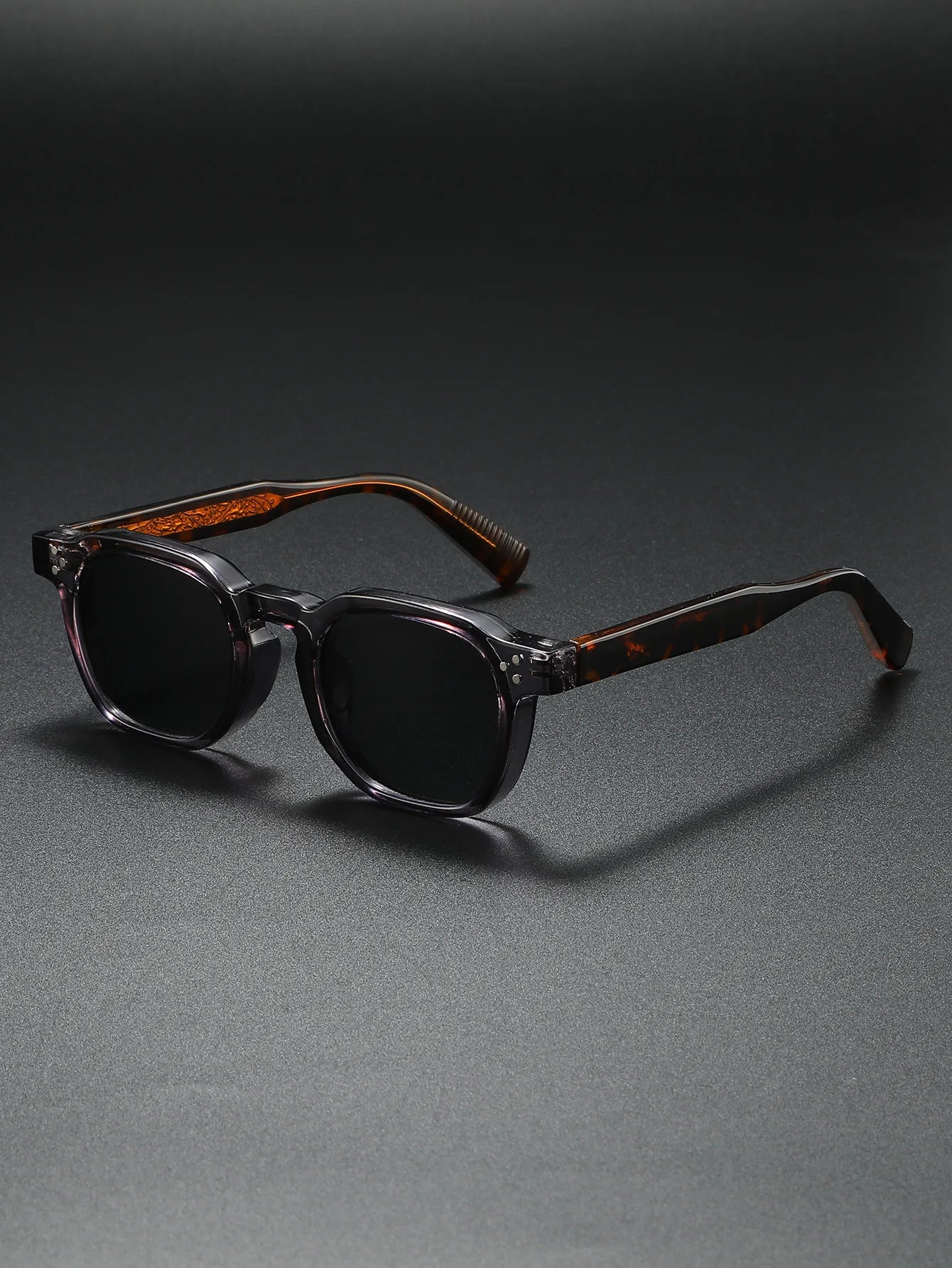 New Polarized Sunglasses Unisex Metal Core CP Square Sun Glasses Rivets Women Shades Driving Glasses