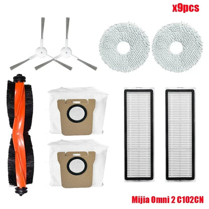 Compatible For Xiaomi Robot Vacuum X20+ / X20 Plus Replacement Parts Accessories Main Side Brush Hepa Filter Mop Cloth Dust Bag