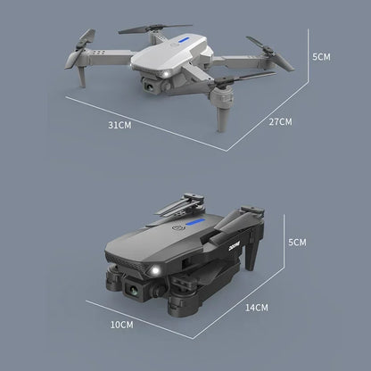 New E88 Pro RC Drone 4K 1080P Wide Angle Dual HD Camera Foldable Quadcopter WiFi FPV Altitude Hold