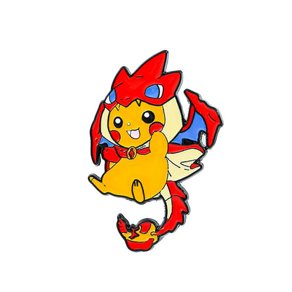 Anime Pikachu Squirtle Enameled Brooch Pin - Pokemon Lapel Badge Jewelry Accessory for Clothing And Backpacks