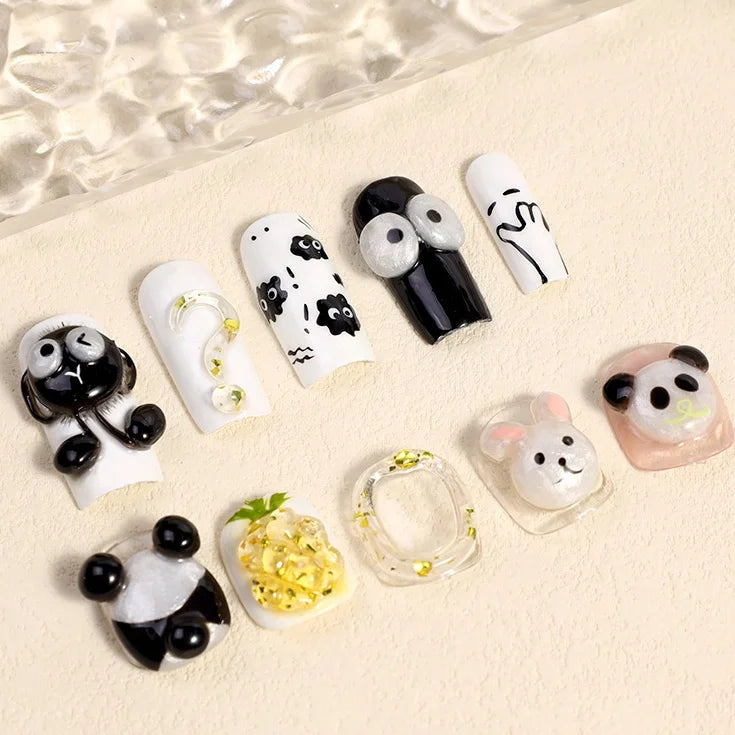 3D Nail Gel, Non-Sticky Hard Long-Lasting Overlay, Creates 3D Bow Geometric Letter Shapes, Salon Quality, Soluble Residue-Free A