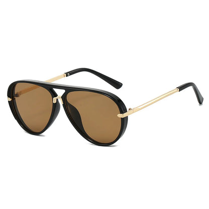 Trendy Oversized Pilot Sunglasses Women Men Vintage Retro Classic Designer Sun Glasses UV400 Protection Fashion Ladies Shades