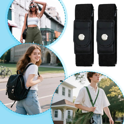 1 Pair No Buckle Elastic Belt Stretchable Adjustable Waistband for Women Men Jeans Pants Trousers Dresses Casual Fashion Wear