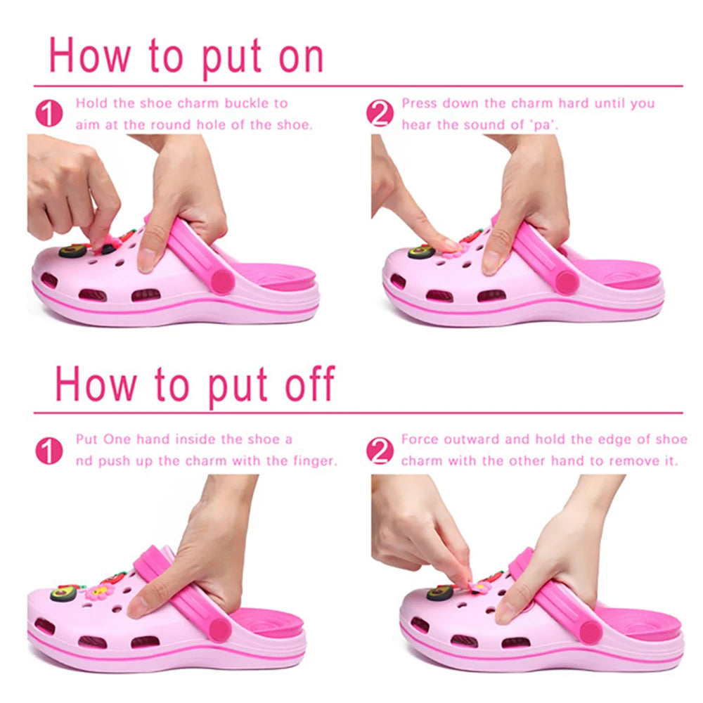 12Pcs Fuggler Monster Shoes Charms Cartoon Clog Sandal Garden Shoe Decoration Accessorie Shoe Buckles Kids Party Gifts